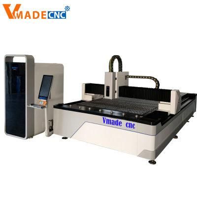 1500W Jinan Vmade CNC Fiber Laser Cutting Machine with Ipg Laser 3 Years Warranty Period