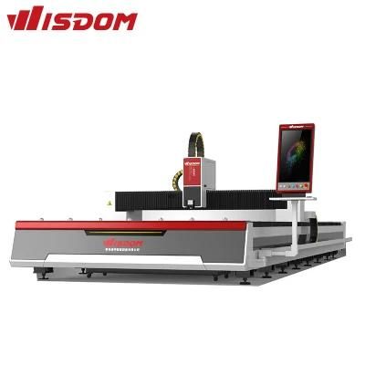 Wisdom 1000W 1500W 2000W 3000W CNC Fiber Laser Cutting Machine for Mild Steel Stainless Steel Aluminum Copper Brass Iron