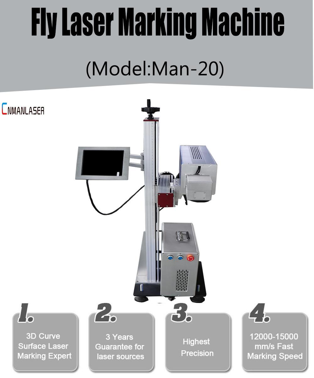 LCD Flying CO2 Laser Marking Machine with Conveyor Belt