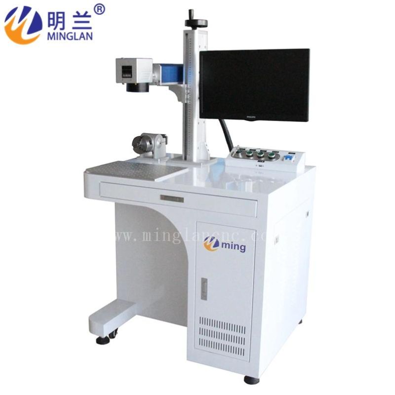 20W Small Fiber Optic Machine to Engrave Characters on Metal
