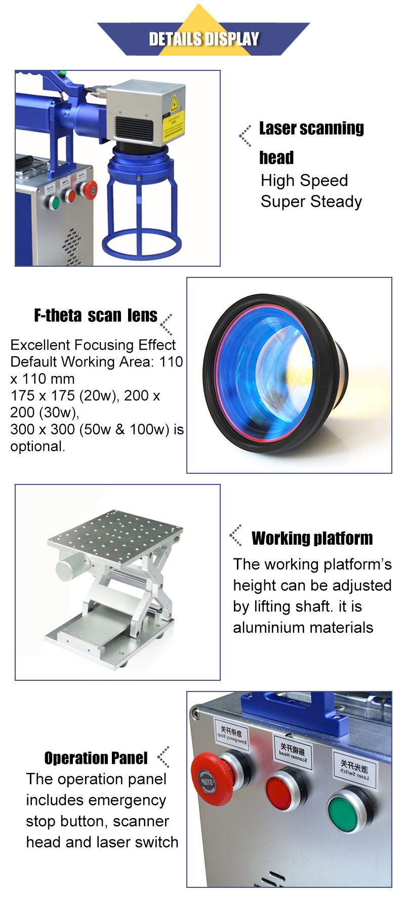 20W/30W Portable Hand-Held Mini Laser Marking Machine for Metal