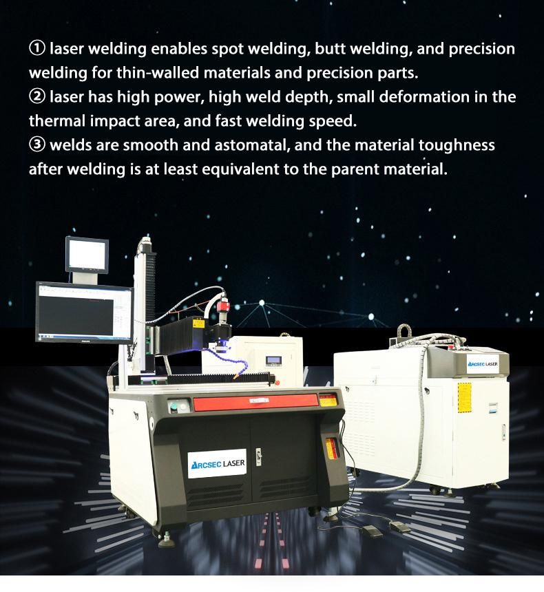 4 Axis Automatic Continuous Metal Stainless Steel Copper Aluminum Fiber Laser Welding Machine