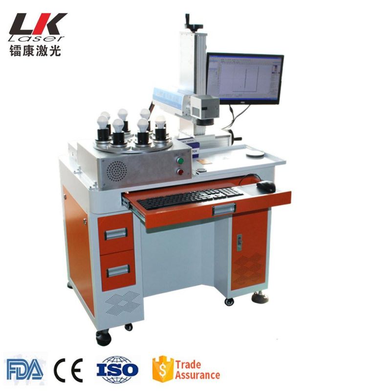 LED Bulb Rotary Table Laser Marking Machine for Sale