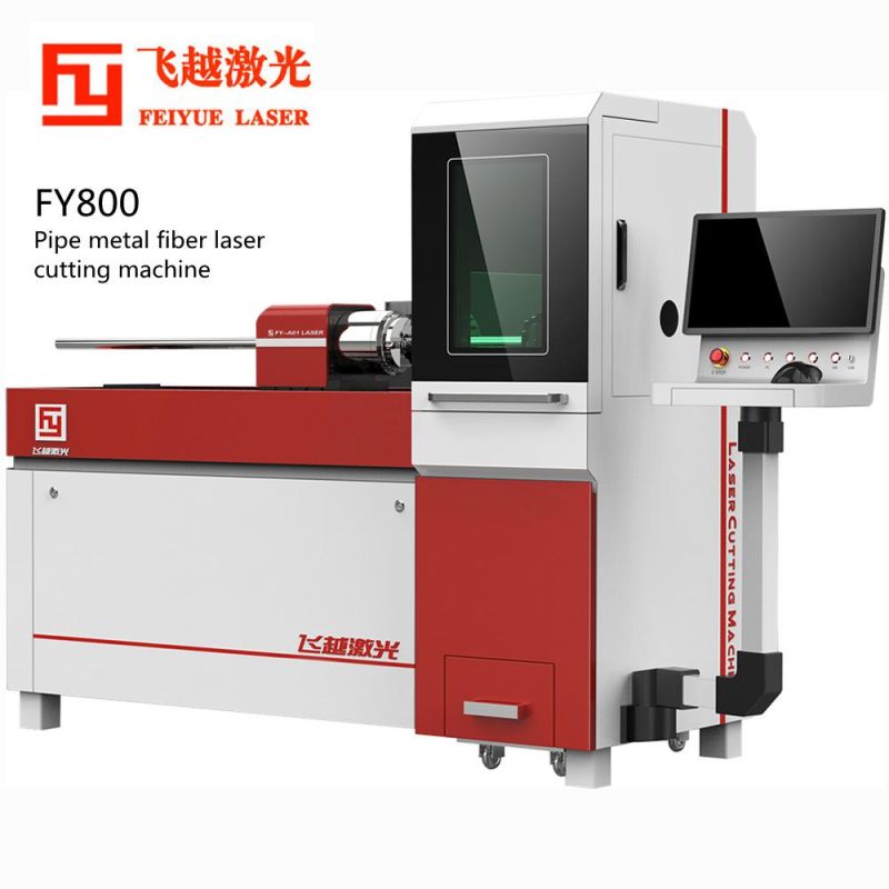 Fy800 Feiyue Top 10 Laser Cutting Machine Pipe CNC Cutter Affordable Fiber Laser Cutting Processing Equipment Precision Metal Laser Tube Cutting Machine