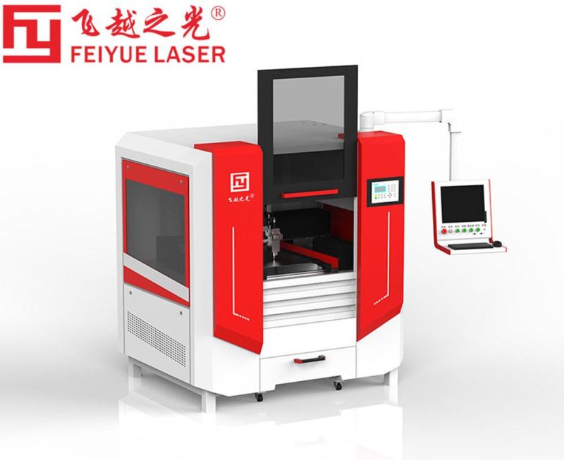 Fy6560 Feiyue Laser LED Watch Jewelry Fiber Laser Cutting Machine Stainless Steel Laser Cutter High Precision CNC Laser Cutter with THK Linear Guide Rail