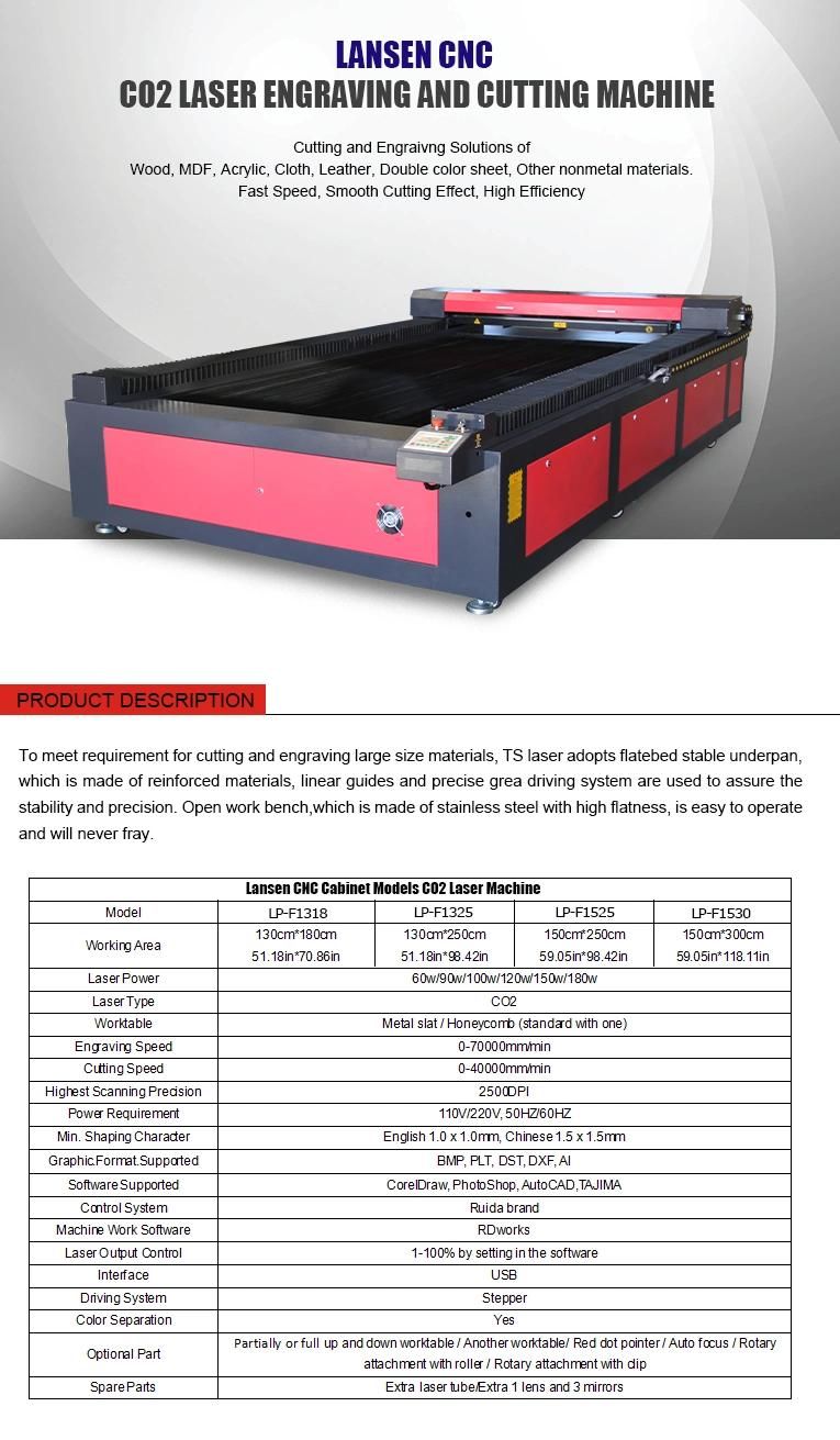 1530 Large CO2 Laser Engraving Cutting Machine for Fabric Textile