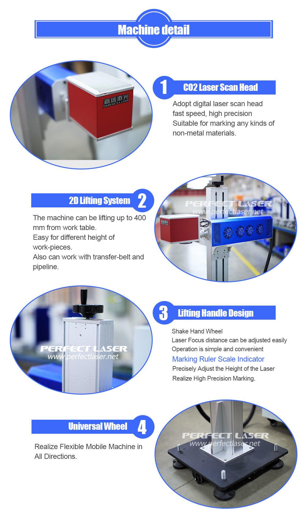10W/ 30W/ 60W CO2 Laser Marking Equipment for Nonmetal