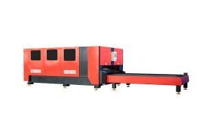 All Around CNC Fiber Laser Cutting Machine with Switching Platform Used for Production of Machine Cases