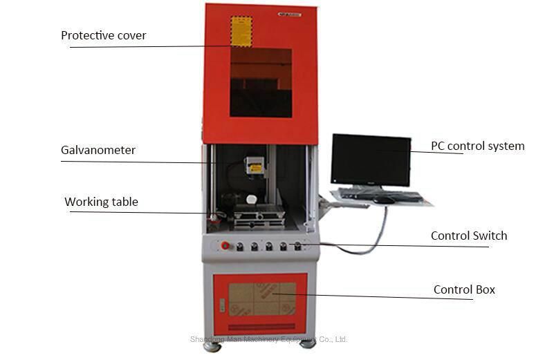 30W 50W Metal Mopa Fiber Laser Marking Machine with Ce