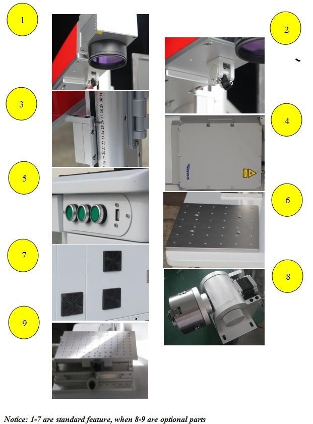 Lansen 30W 50W Desktop Fiber Laser Marking Machine with Disk