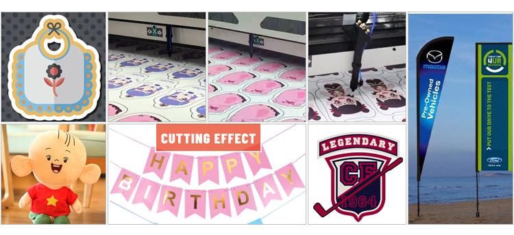 Sublimation Fabric Prints CCD Camera Scan/Cycling Garment Factory Automatic Sportswear Cutting Machine