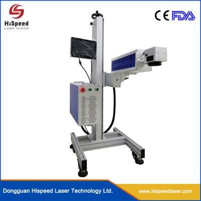 Hispeed 20W Flying Type UV Laser Marking Machine with Face Mask Online Production