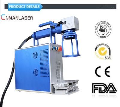 Cnmanlaser 20W 30W 50W Fiber Laser Marking Machine for Metal/ Plastic Cup/ Phonecase /Bearing/PVC