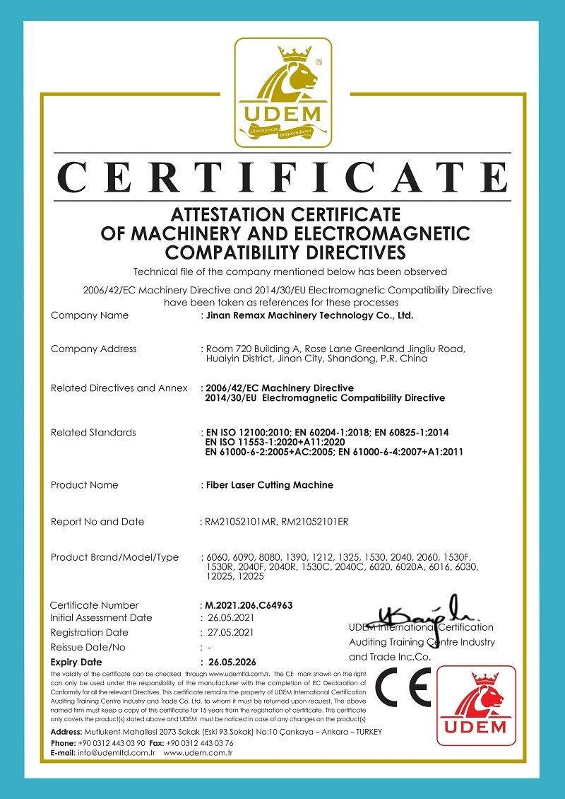Remax 3015 CE Certification Steel Sheet Plate CNC Fiber Laser Cutting Machine