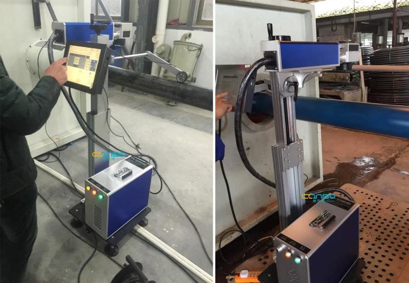 Fiber Laser Words Printer for LDPE Pipe Production