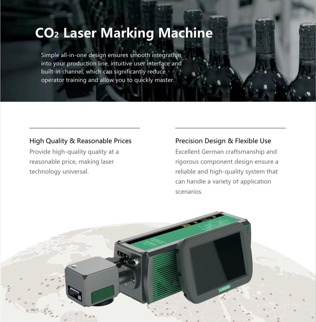 Flying CO2 Laser Marking Machine for Pharmaceutical Cosmetics Food PE PP Numbering Qr Bar Codes System