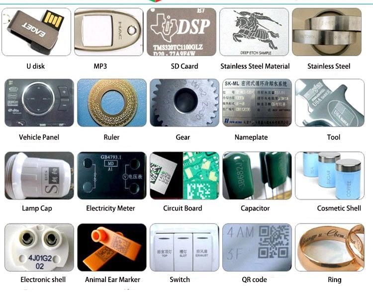 Laser Marking Machine for Leather, Wood, Plastic Deep Engraving