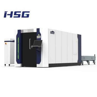 Hsg Factory Direct Double Exchange Platforms Laser Cutter Equipment Machine 3000 Watt - 6000W Fiber Laser Cutting Machine