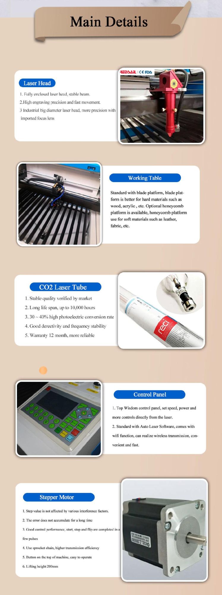 100W 130W 150W CO2 Laser Cutting Engraving Machine Wood MDF Acrylic Laser Engraver Cutter Industry CNC Laser Cutting Non-Metal