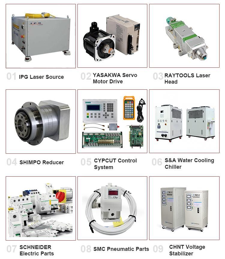 1kw 1500 Watt 3D 4ftx8FT Ipg Industry Equipment 4kw 6kw Fiber Laser Cutting Machine