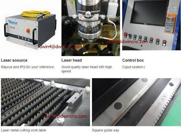 500W 1000W 2000W 4000W CNC Fiber Laser Cutting Machine