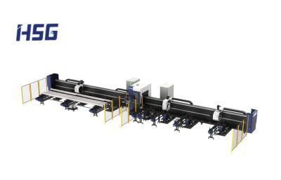 Zero-Tailing Heavy-Duty Tube Laser Cutting Machines 3000W 4000W 6000W Ipg Raycus Power Source Laser Cutter for Metal Pipes
