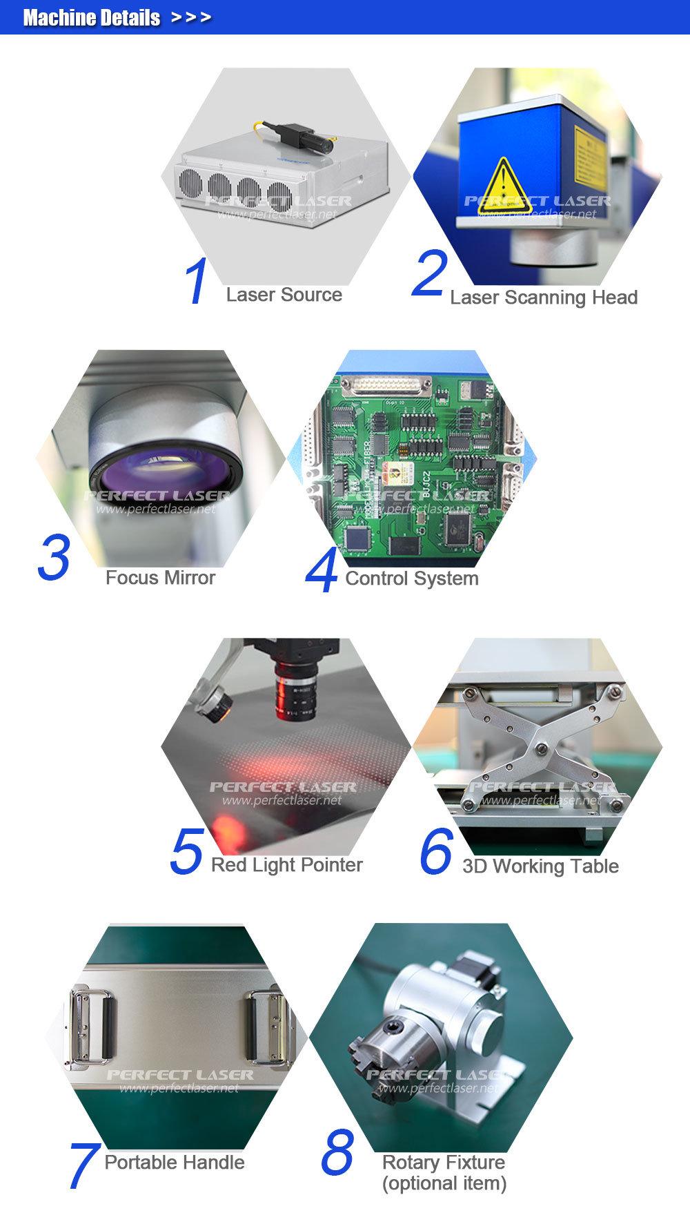 Poartable Mopa 20W Stainless Steel Color Fiber Laser Marking Engraving Machine