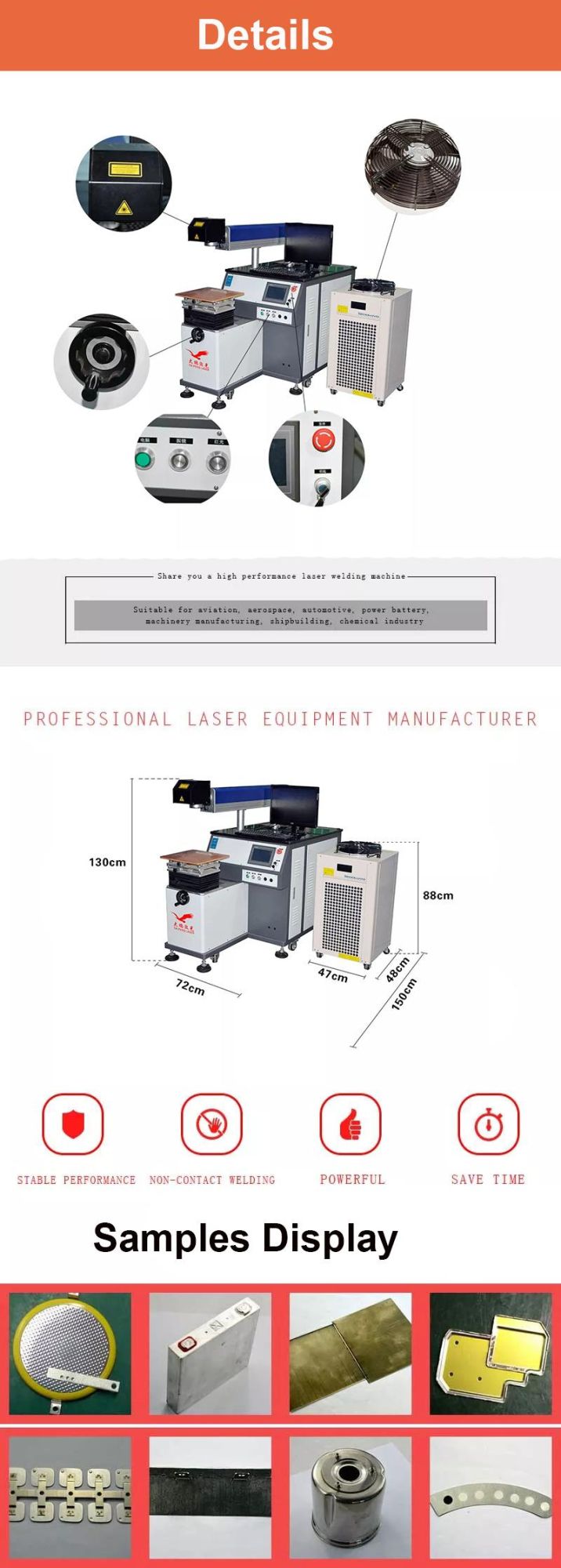 200W Laser Welding Machine with Galvanometer Welder Machine