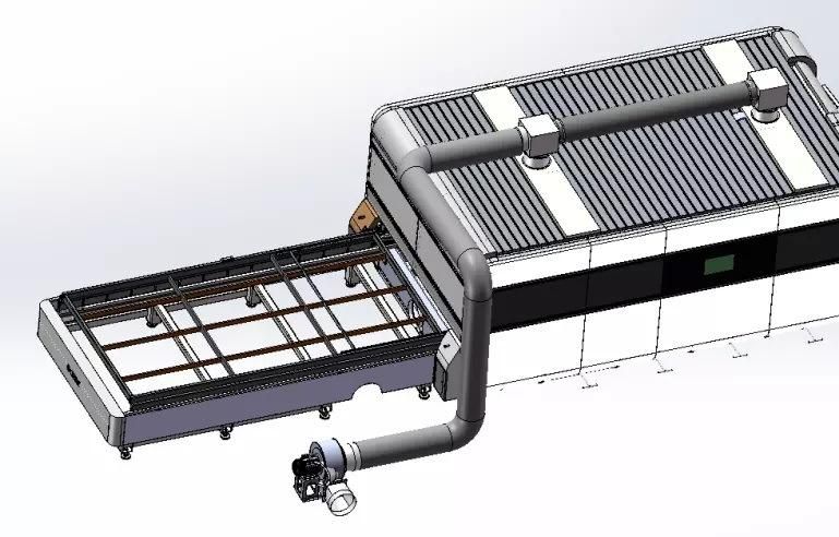 Full Cover Fiber Laser Cutting Machine with Exchange Table