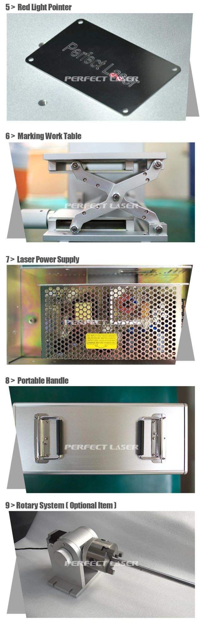 Aluminum Stainless Steel 20W Fiber Laser Logo Marking Machine