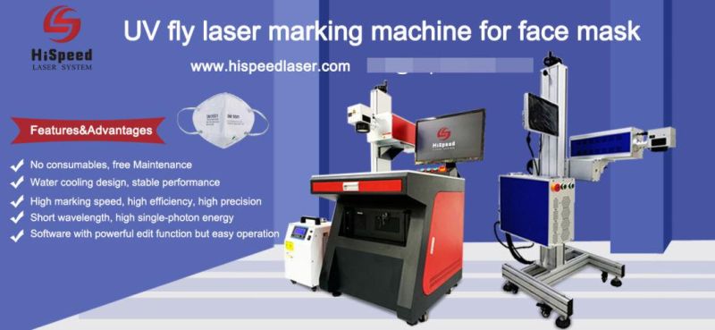 Hispeed 3W 5W 10W Plastic Glass Bottle Mini Light LED Screen UV Laser Marking Machine for Mask