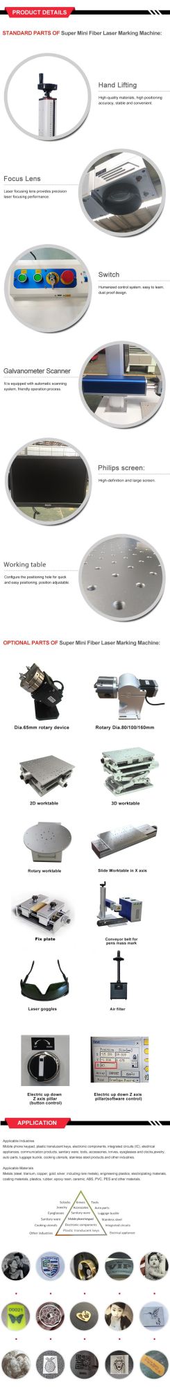 Desktop CNC Fiber Laser Engraver Raycus Marking Machine for Metal