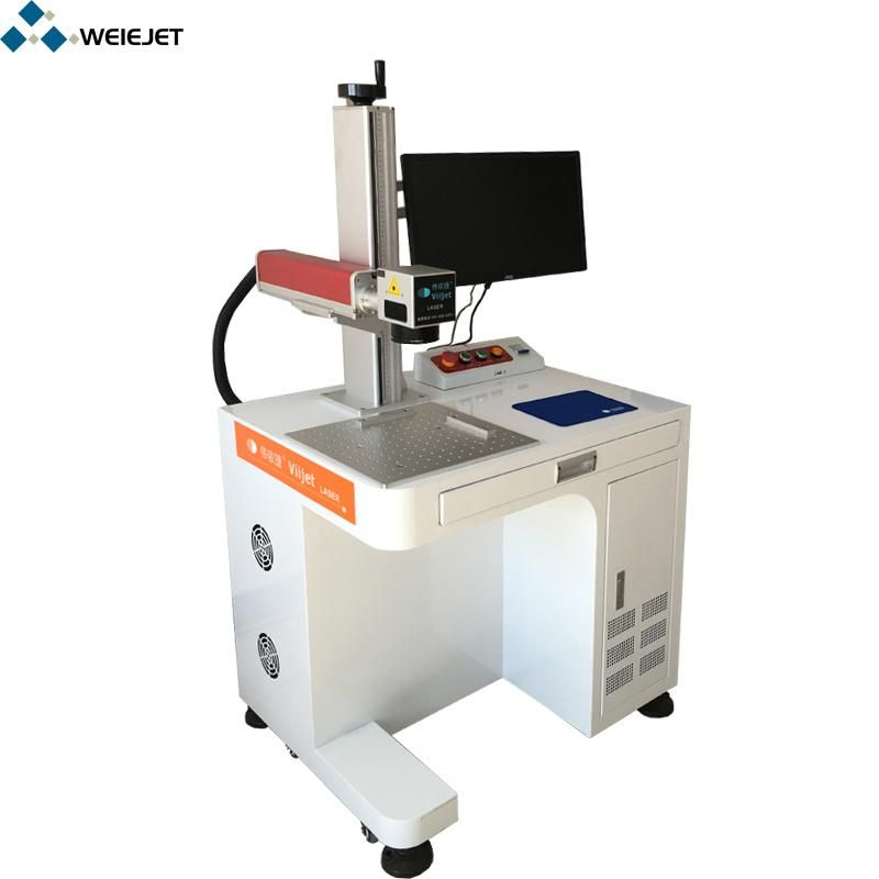 Desktop Fiber Laser Marking Machine/High Speed Laser Machine/Laser Engraving Machine for Metallic/Hardware Tools/Aluminum Cans/Plastic Bottles/PVC Pipe/HDPE