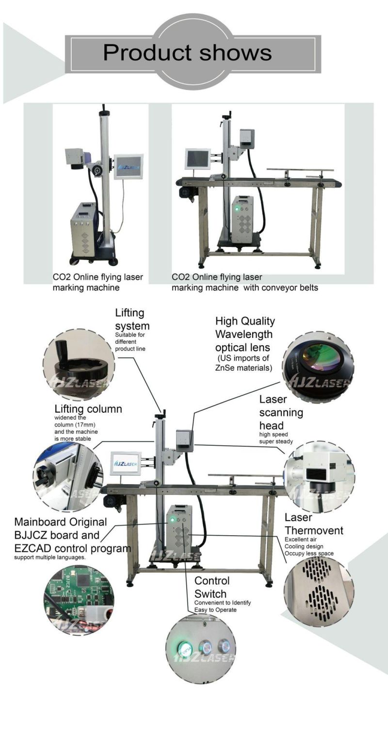 Flying CO2 Laser Marking Machine for UPVC Pipe