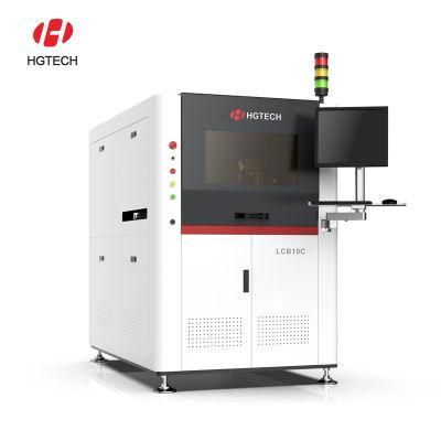 Hgtech Hot Sell Multifunctional Enclosed SMT PCB Assembly Production Line Fiber Laser Marking Machine
