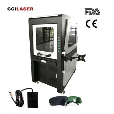 FM-50wc FDA Compliant 20W/30W/50W Metal Fiber Laser Marking Machine with Fully Enclosed Protective Cover