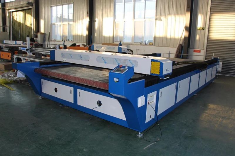 Dual Heads CO2 Laser Cutting Machine with Auto Feeding System for Fabric Fiberglass Garment Leather