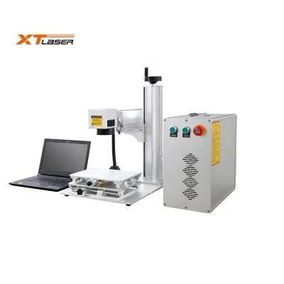50W Jpt Fiber Laser Engraver with Rotary for Jewelry Ring