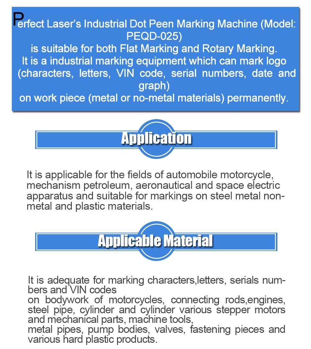 Metal Nameplates DOT Peen Marking Machine with Rotaty