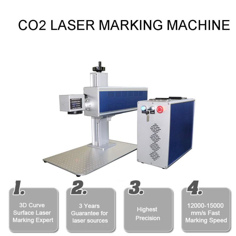 Portable CO2 Laser Marking Machine 20W 30W 50W Laser Marker CNC Engraving Machine Logo Printing for Leather and Plastic