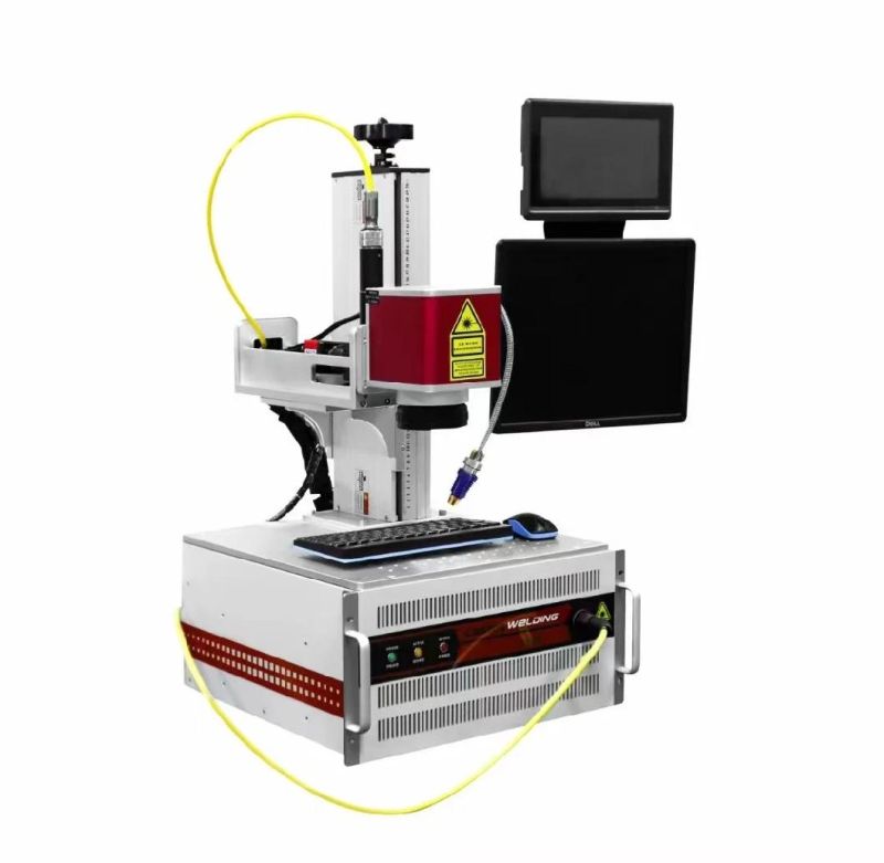 Qcw 60W Mini Portable 18650 Lithium Battery Nickel Sheet CCD Galvo Fiber Laser Welding Machine