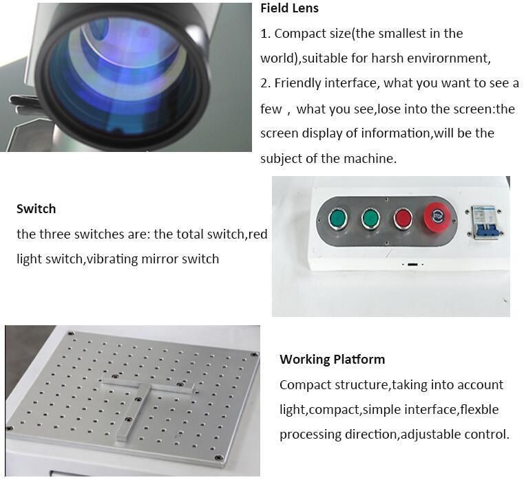 Leather Plastic Metal Fiber Laser Marking Machine / CNC Marker