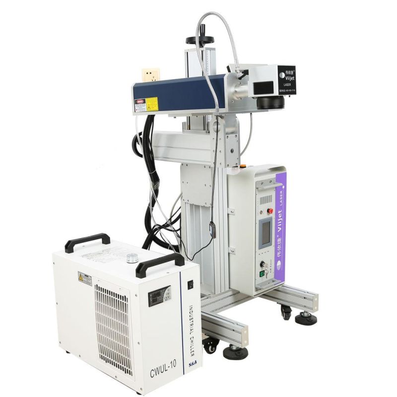 High Speed Coding Machine on-Line UV Laser Marking Machine Engraving Machine Laser Coding on Facial Mask Bag/Plastic Bag