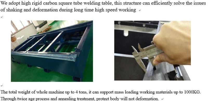 Metal Fiber Laser Cutting Machine for Sheet Stainless Steel Carbon Aluminum 500W