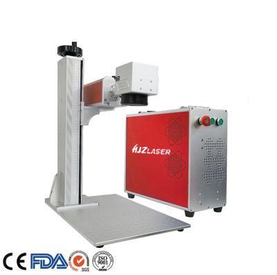 ISO Ce Certificated Fiber Laser Marking Machine for Metal Keychain, Gold and Silver, Aluminum Cans