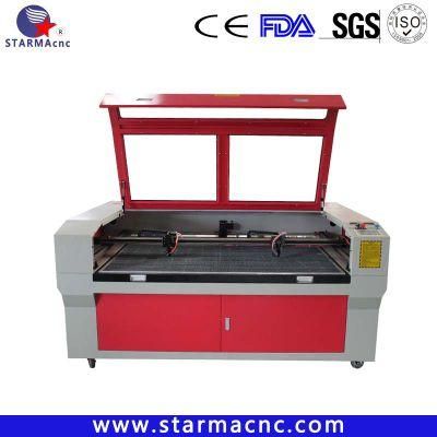 Double Head 100W 130W CO2 Laser Cutting Machine for Fabric Cloth Textile