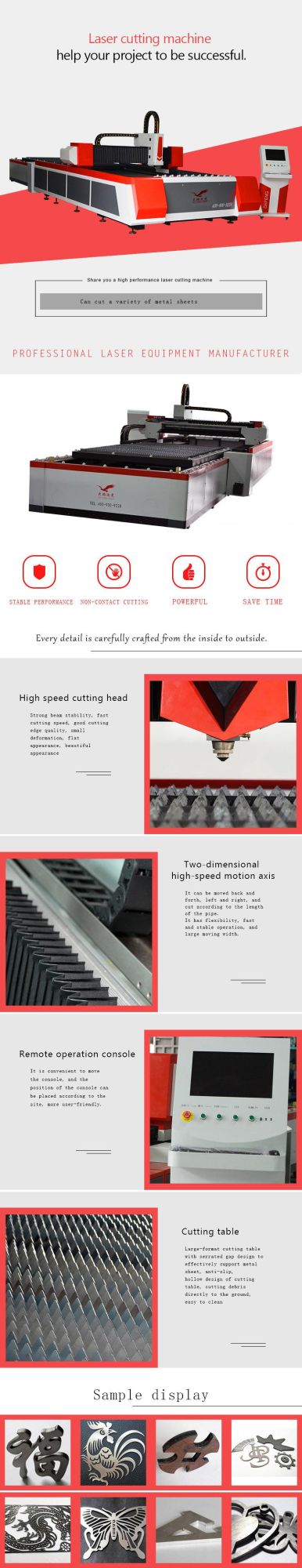 Open Double Table Metal Fiber Laser Cutting Steel Iron Copper Machine Discount Price