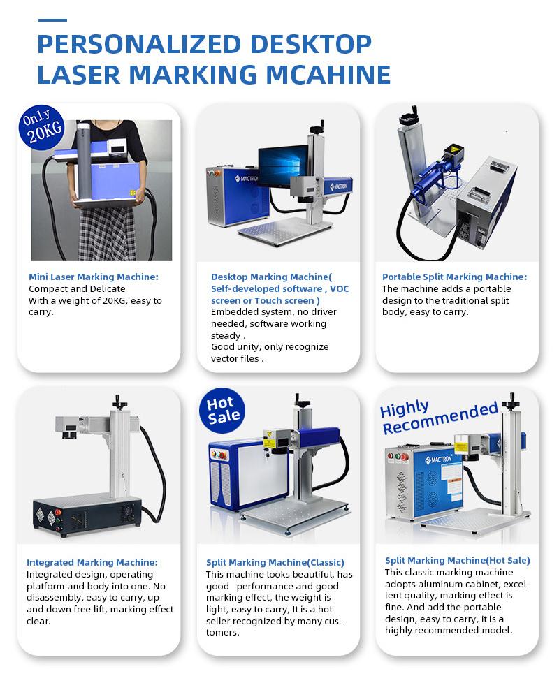 Portable Split Fiber Laser Marking Machine with Autofocus System