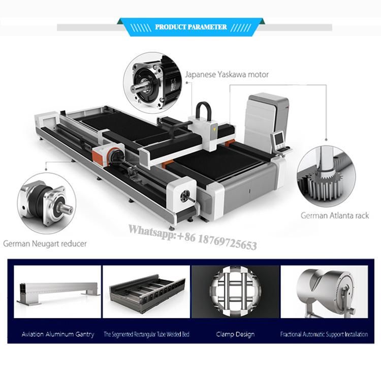3000W Industry China Laser Cutting Machine for Metal Tube Roatry Fiber Laser Cutting Machine