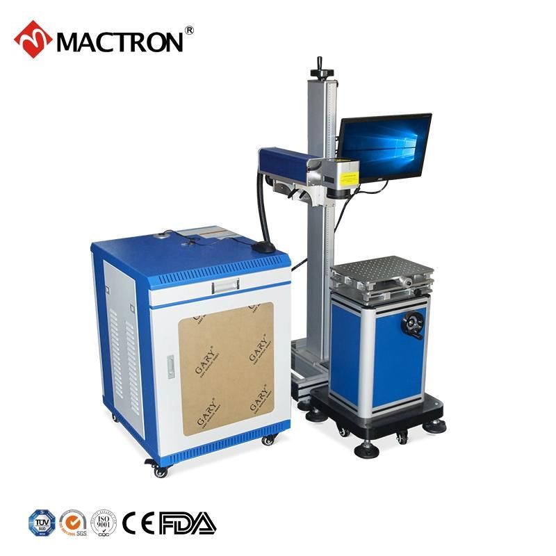 Industrial Desktop Fiber Laser Marking Machine 30W Laser Printer for Pipe